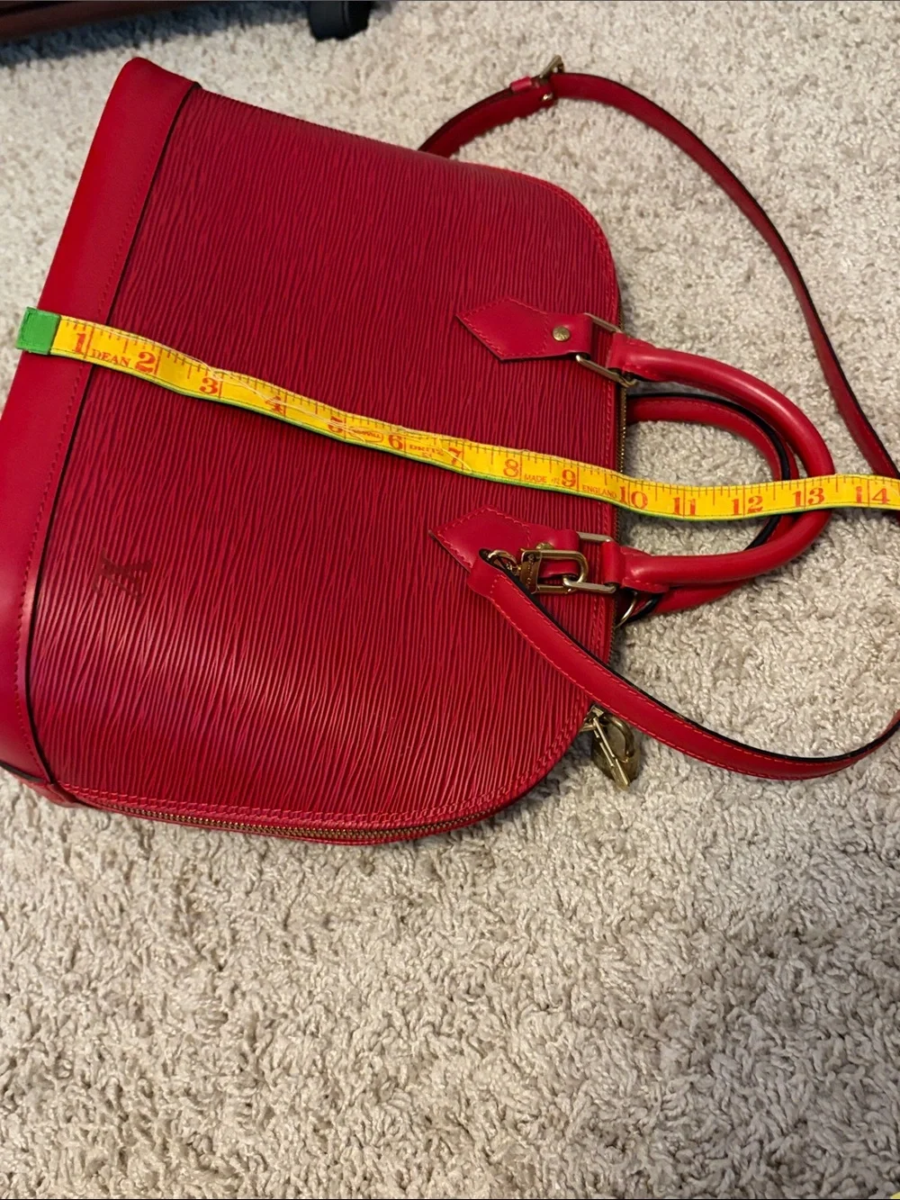Louis Vuitton Vintage Alma Epi Leather Red
